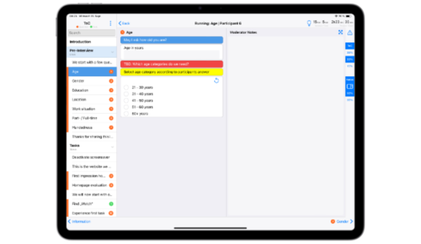 Screenshot UX-Interview