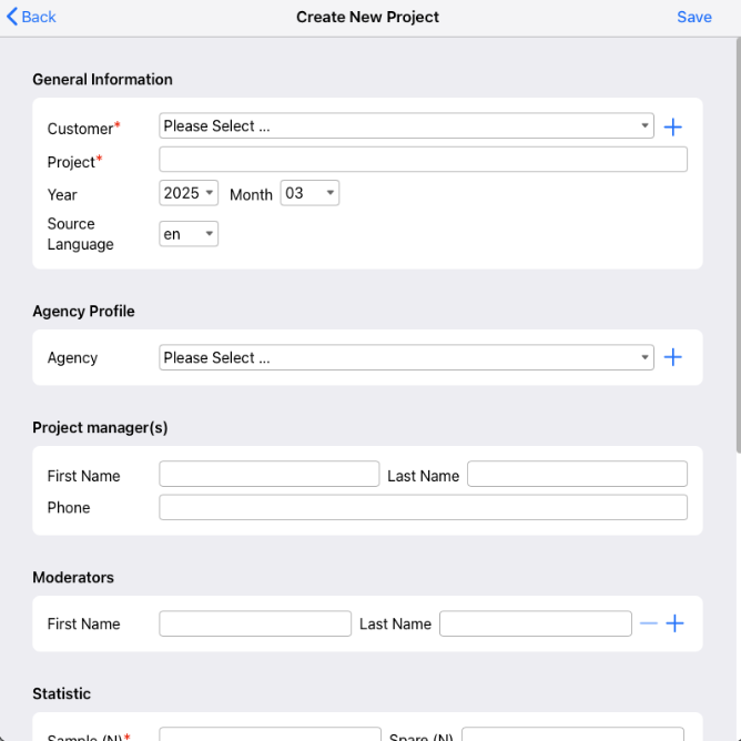 UX-Master: Add & Edit Project