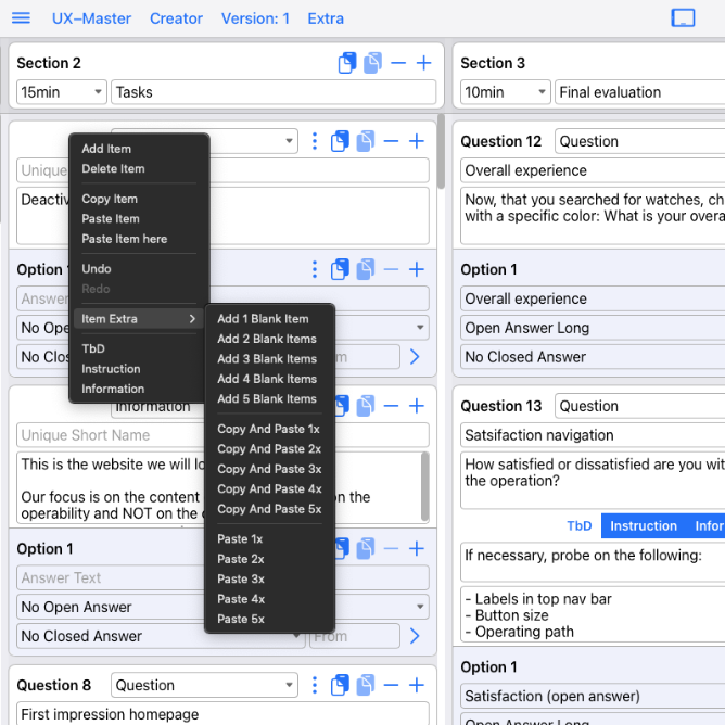 UX-Master: Context Menus