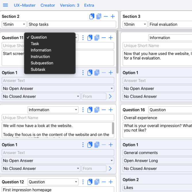 UX-Master: Session Guide Structure